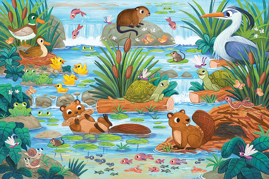 Beaver and Friends | Floor Puzzle 35pc - Image 2