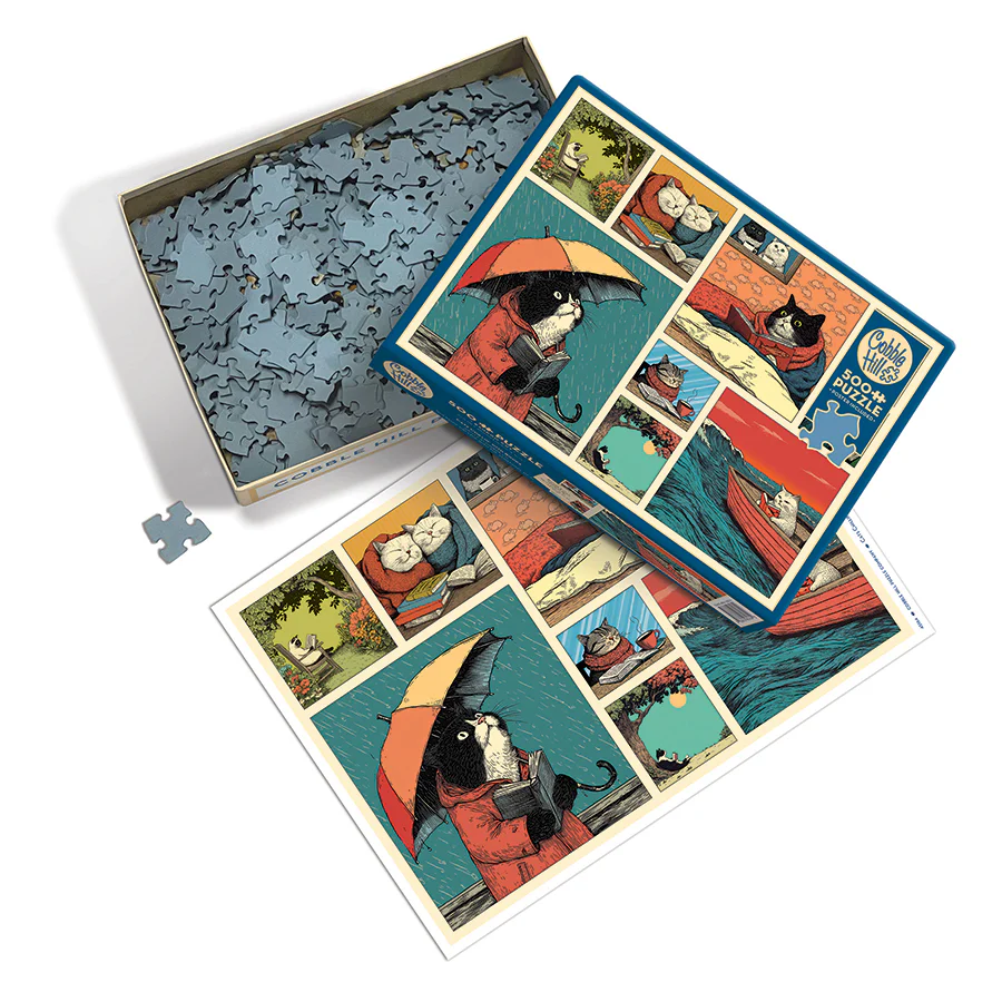 Cats Chillin with Books | 500 piece | AI Assisstance - Image 3