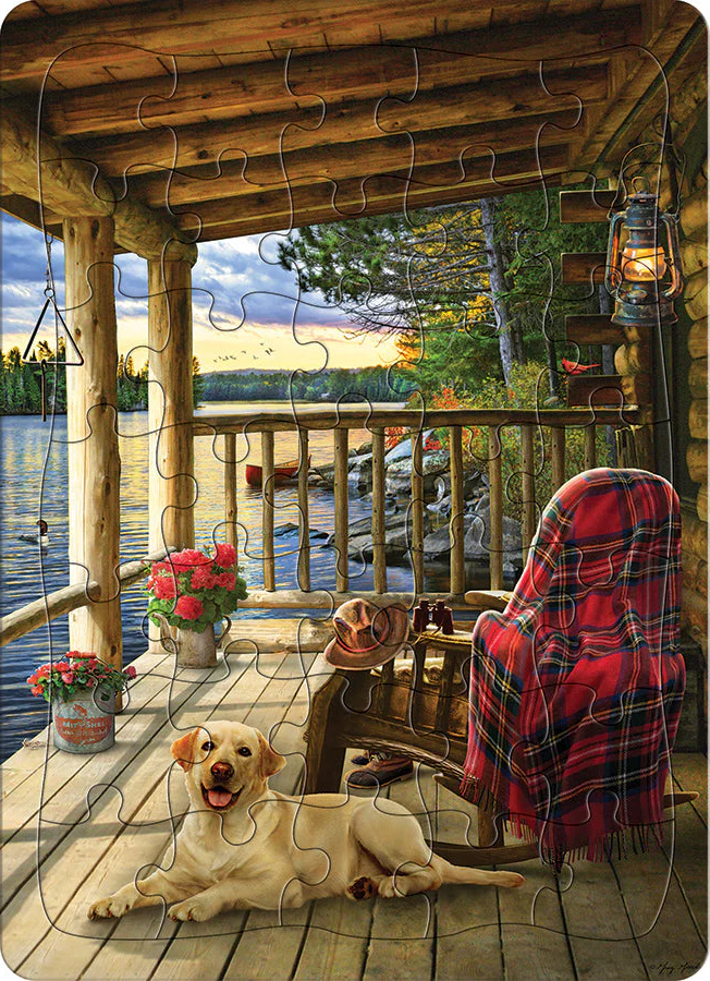 Lake Cabin Labrador (tray) | 35 Piece Tray